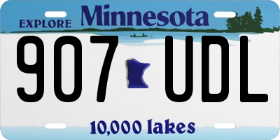 MN license plate 907UDL