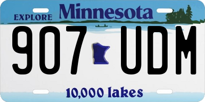 MN license plate 907UDM