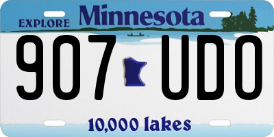 MN license plate 907UDO