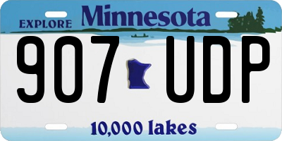 MN license plate 907UDP