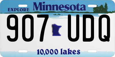 MN license plate 907UDQ