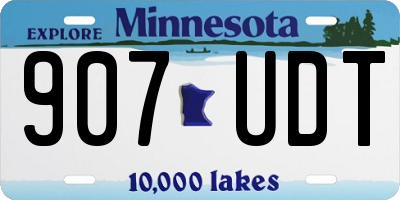 MN license plate 907UDT