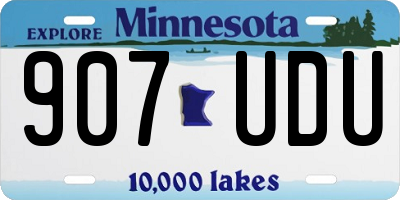 MN license plate 907UDU