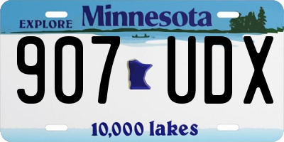 MN license plate 907UDX