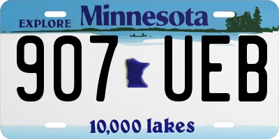 MN license plate 907UEB