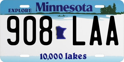 MN license plate 908LAA