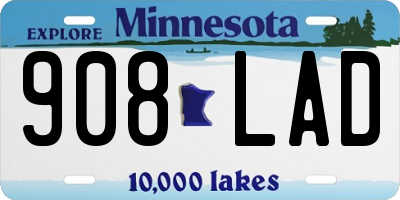 MN license plate 908LAD