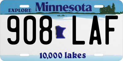 MN license plate 908LAF