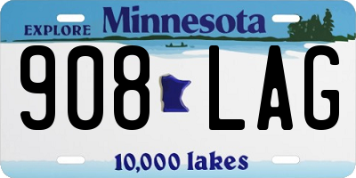 MN license plate 908LAG