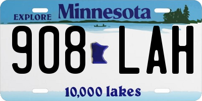 MN license plate 908LAH