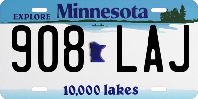 MN license plate 908LAJ