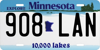 MN license plate 908LAN