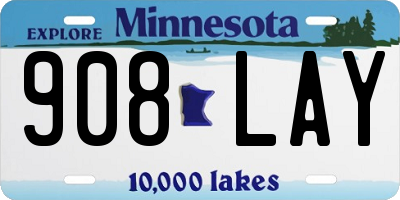 MN license plate 908LAY