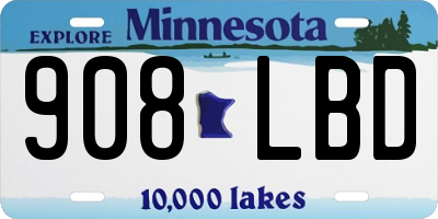MN license plate 908LBD