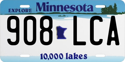 MN license plate 908LCA