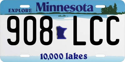 MN license plate 908LCC