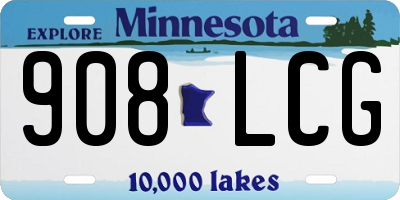 MN license plate 908LCG