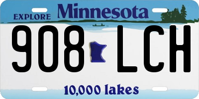 MN license plate 908LCH