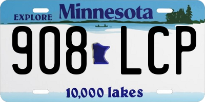 MN license plate 908LCP