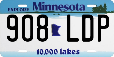 MN license plate 908LDP