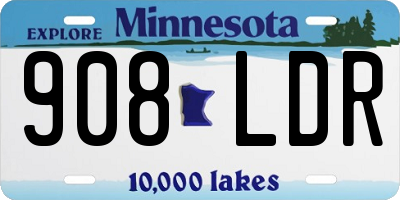 MN license plate 908LDR