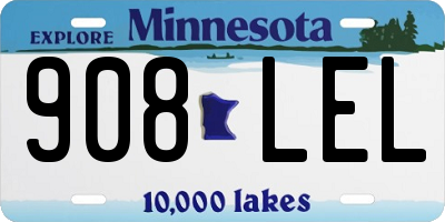 MN license plate 908LEL