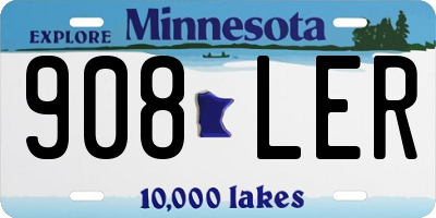 MN license plate 908LER