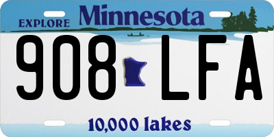 MN license plate 908LFA