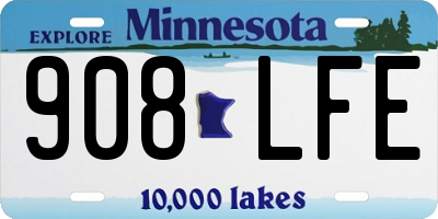 MN license plate 908LFE