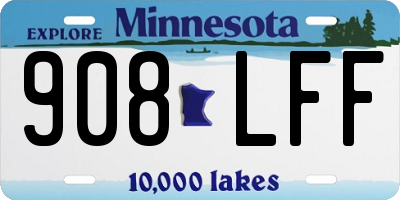 MN license plate 908LFF