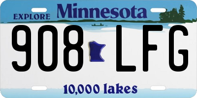 MN license plate 908LFG