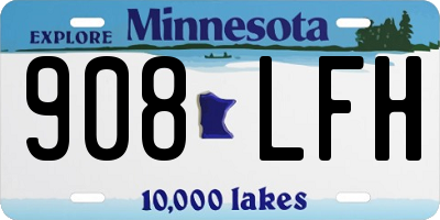 MN license plate 908LFH