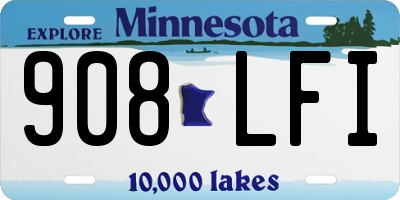 MN license plate 908LFI