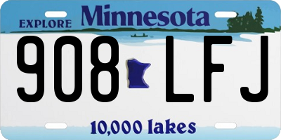 MN license plate 908LFJ