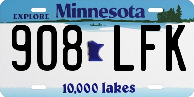MN license plate 908LFK