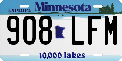 MN license plate 908LFM