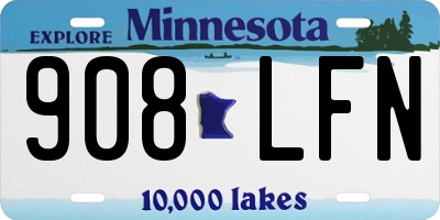 MN license plate 908LFN