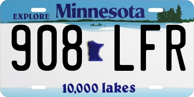 MN license plate 908LFR
