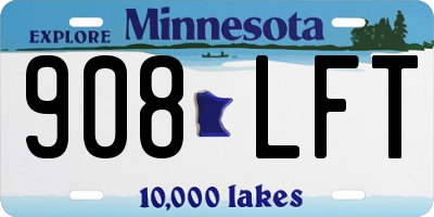 MN license plate 908LFT