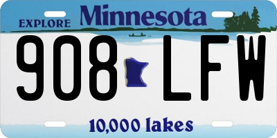 MN license plate 908LFW