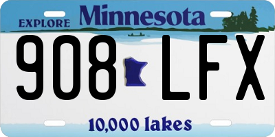 MN license plate 908LFX