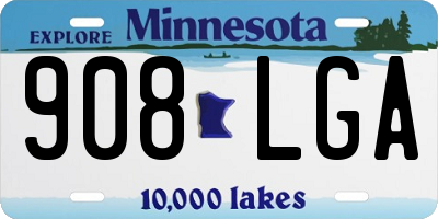 MN license plate 908LGA