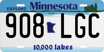 MN license plate 908LGC
