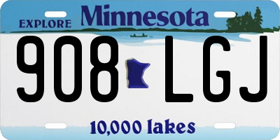 MN license plate 908LGJ