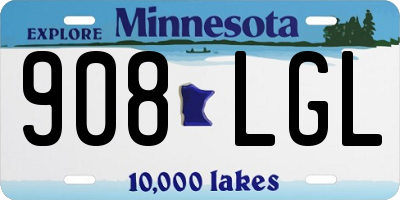MN license plate 908LGL