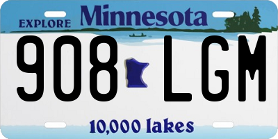 MN license plate 908LGM