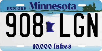 MN license plate 908LGN