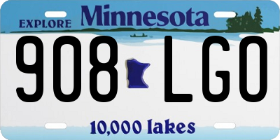 MN license plate 908LGO