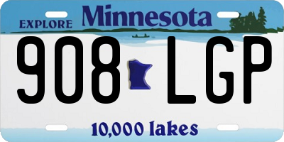MN license plate 908LGP