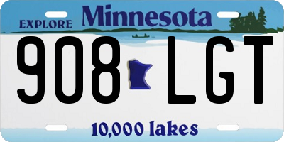 MN license plate 908LGT